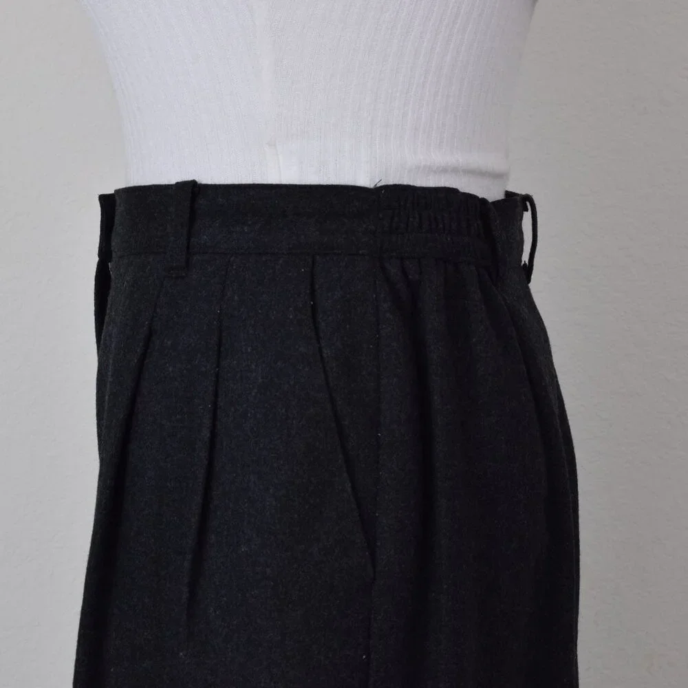 Vintage 90s Wool/Nylon Pleated Lined Trousers‎ size 8P Petite | 28-waist